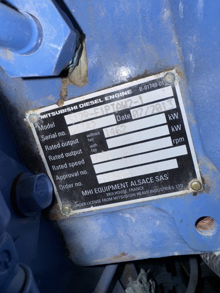 Used 2013 MITSUBISHI S12R-F1PTAW2-1 / LEROY SOMER DIESEL GEN. SET 1500 / 1650 kVA