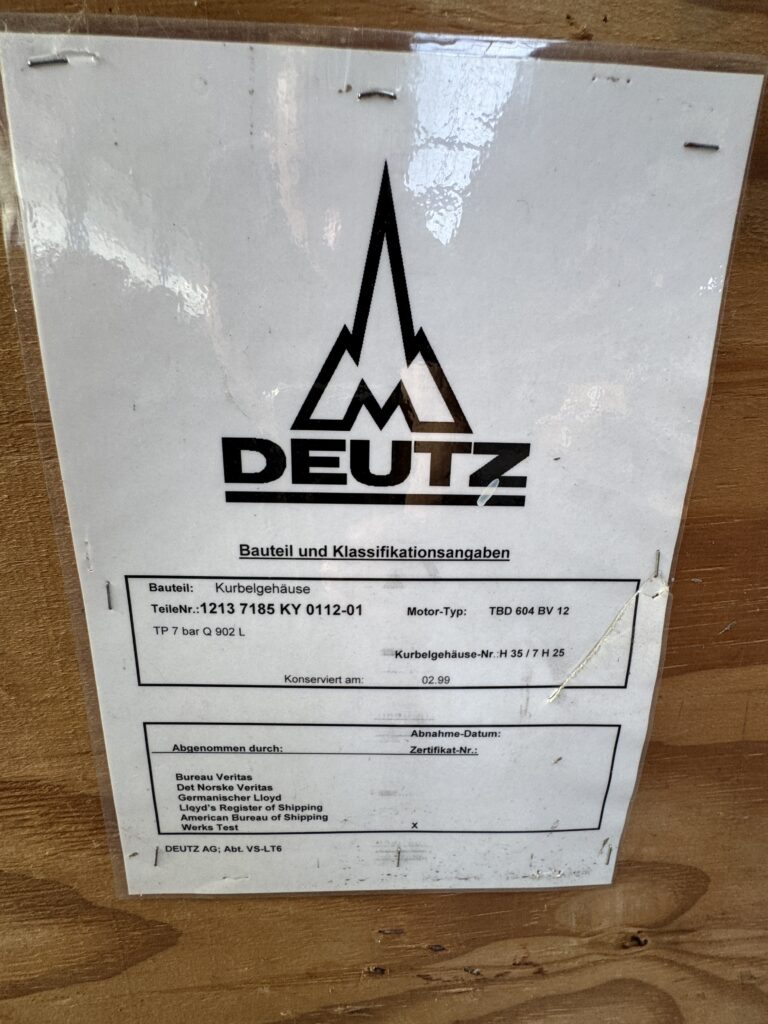 Used CYLINDER BLOCK MWM TBD 604-BVX12 - P/N 12137185