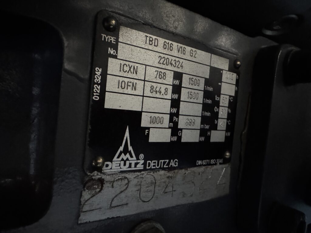 Used DEUTZ TBD 616-V16-G2