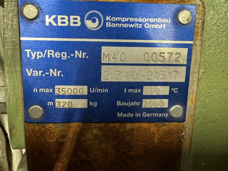 Used KBB M40 TURBOCHARGER