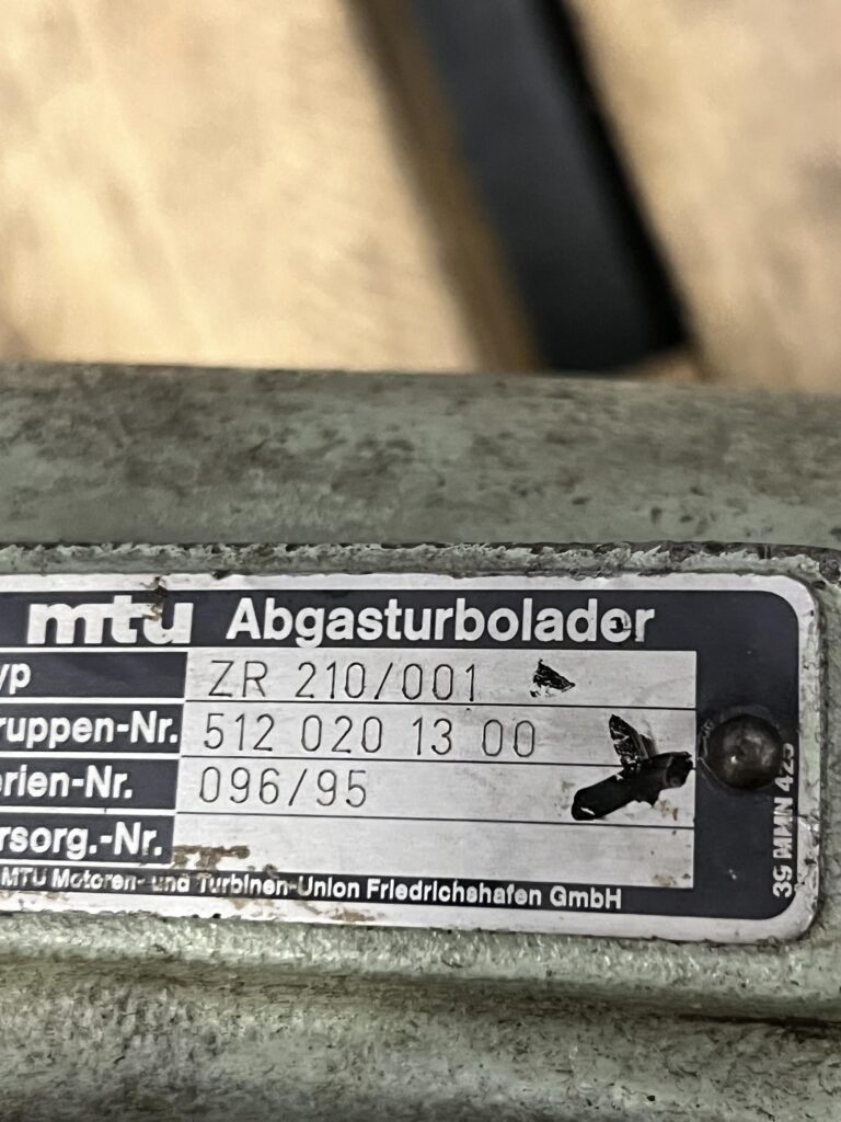 Used MTU ZR 210/001 TURBOCHARGERS