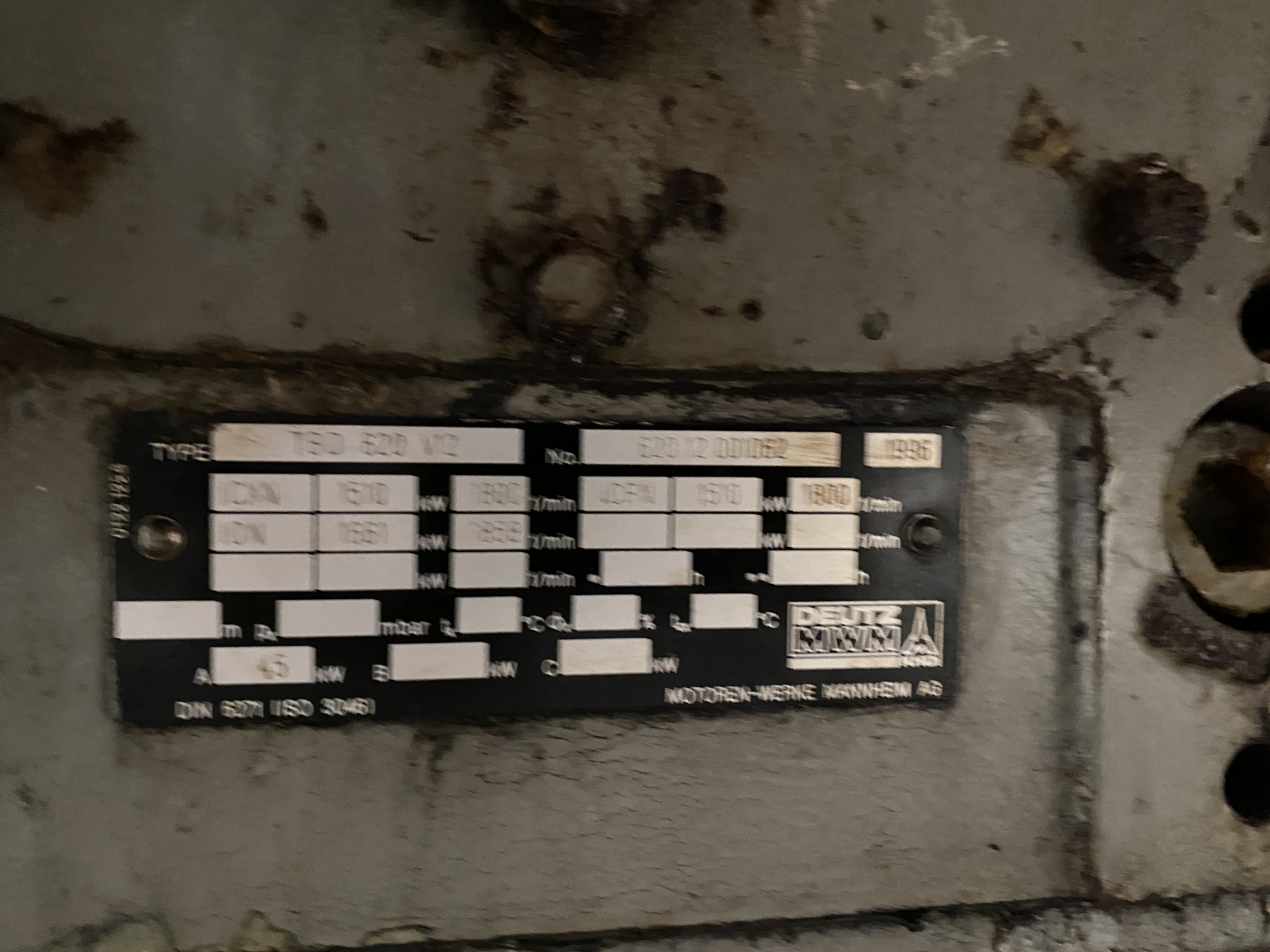 Used DEUTZ TBD 620V12