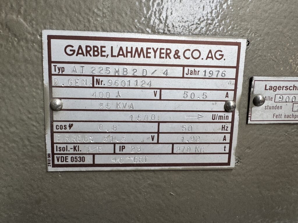 Used MWM D226-4 / GARBE LAHMEIJER GEN.SET 35 KVA