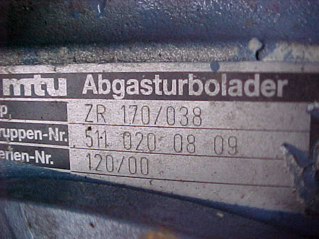 Used MTU ZR 170/038