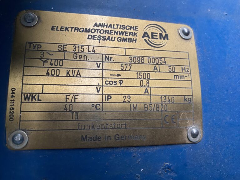 Used 1996 SCANIA DSC14 57 / AEM DIESEL GEN.SET 400 KVA