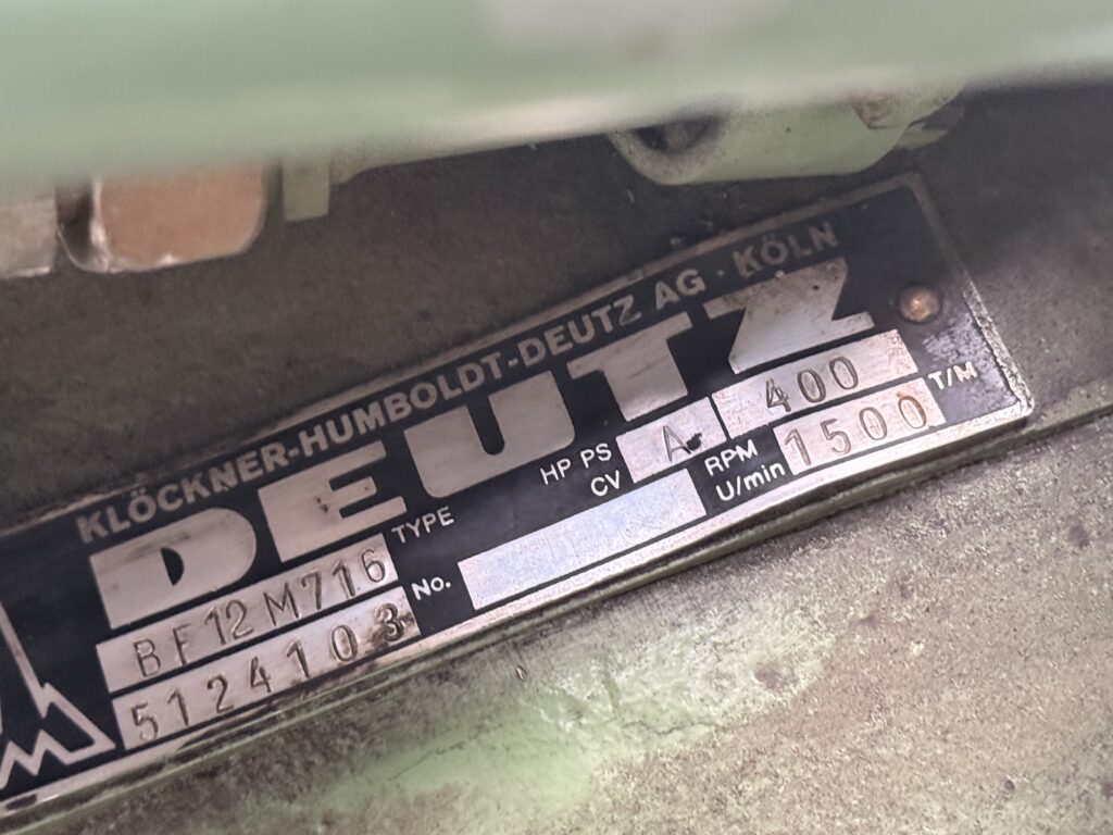 Used DEUTZ BF12M716 / A.VAN KAICK DIB 100D.4 - 325 KVA