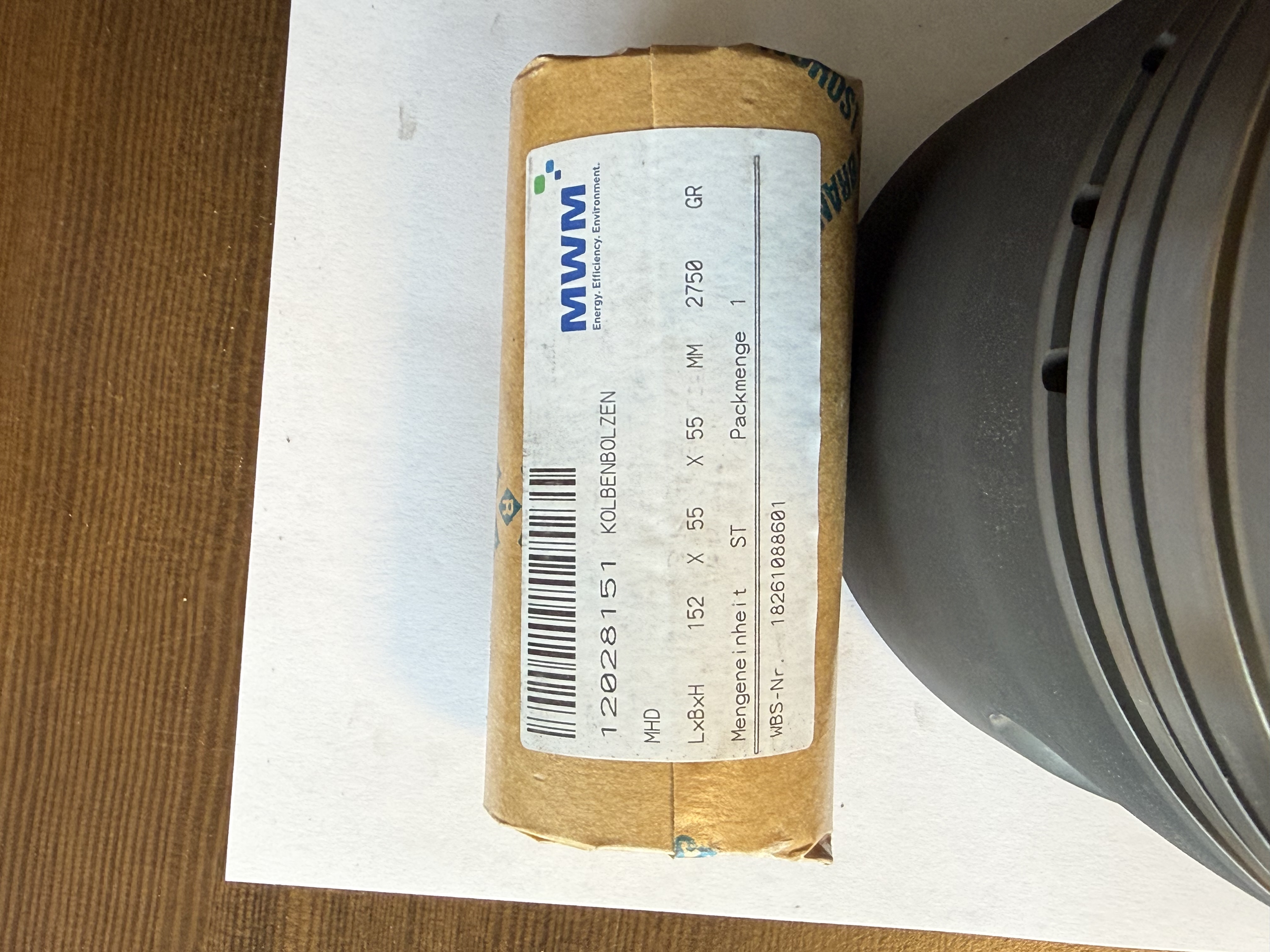 Used PISTON + PIN MWM TBD 601-6S - P/N 12911481 / 12028151