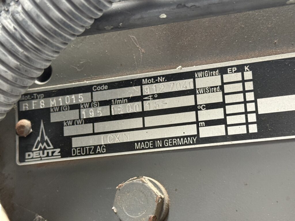 Used DEUTZ BF8M 1015 – AEM GENERATOR SET 250 KVA