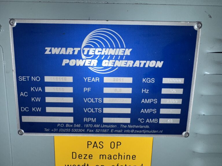 Used 2011 MITSUBISHI S16R-PTA / SINCRO DIESEL GEN. SET 1600 KVA