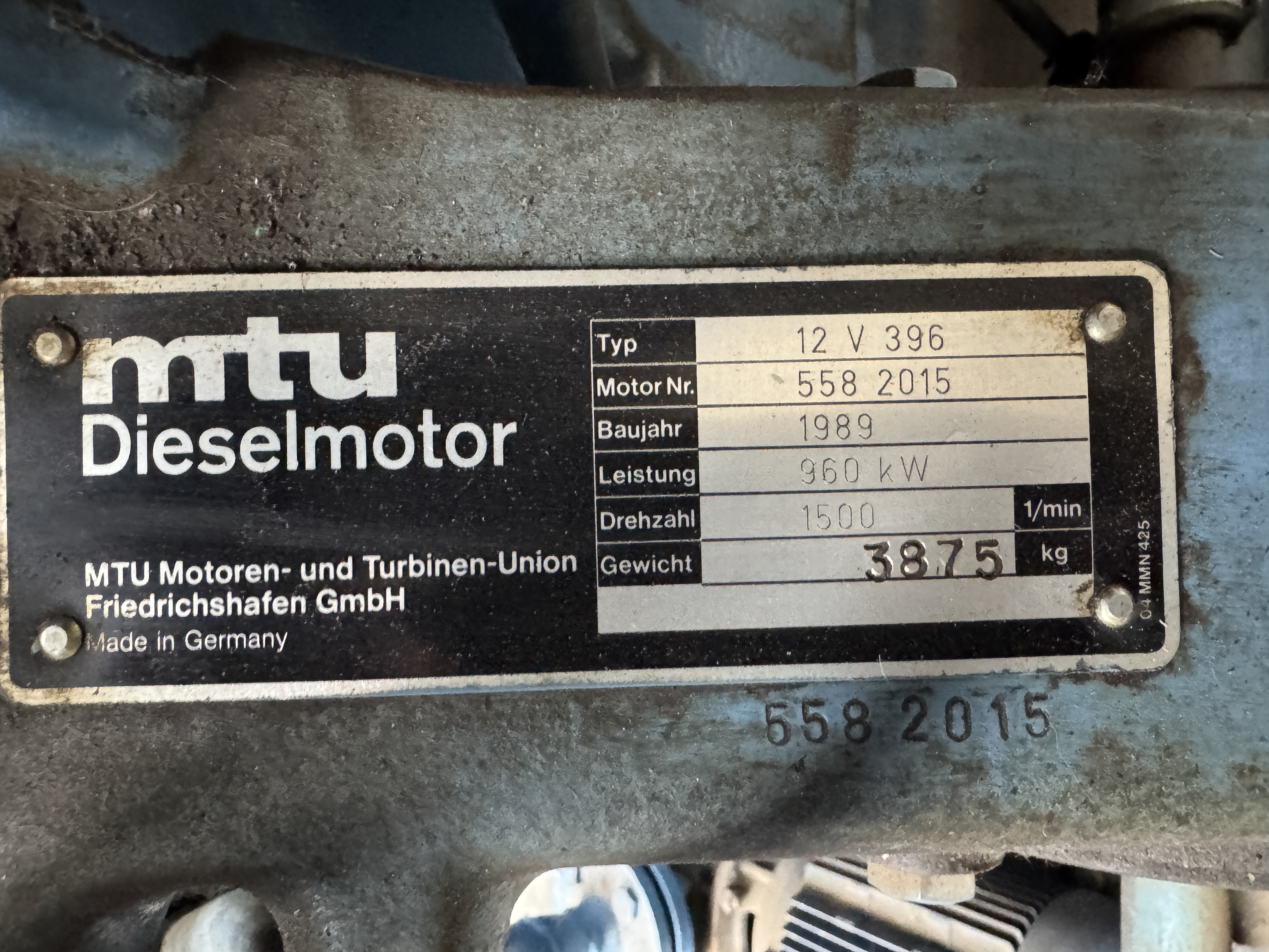 Used MTU 12V396