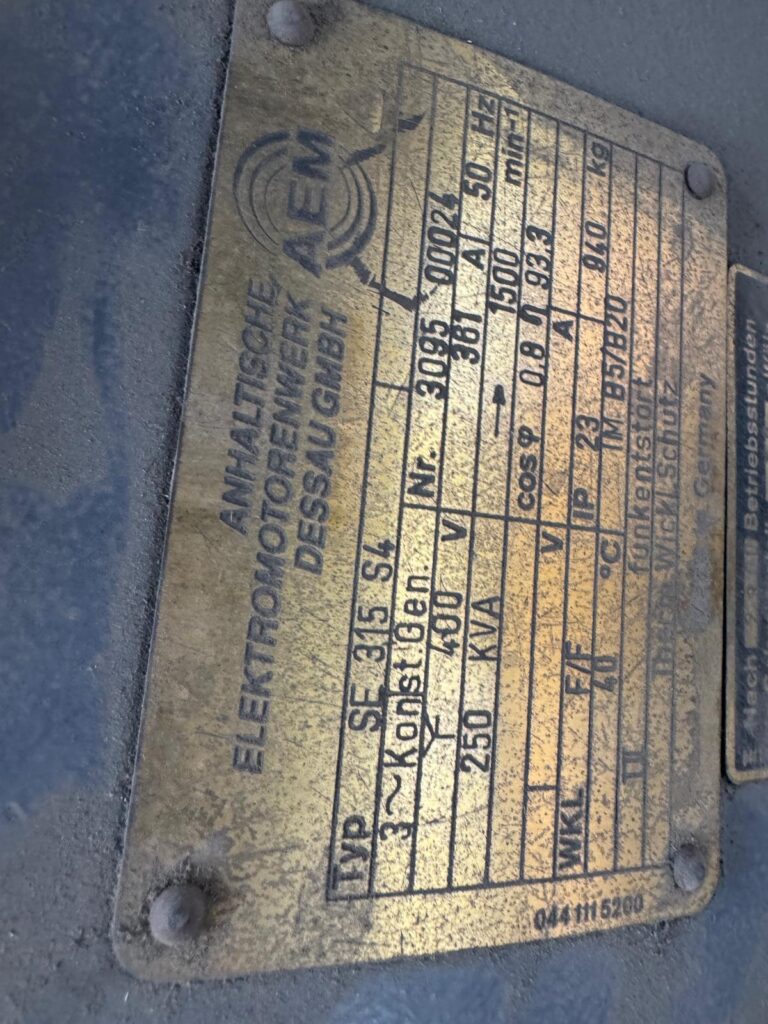 Used DEUTZ BF8M 1015 – AEM GENERATOR SET 250 KVA