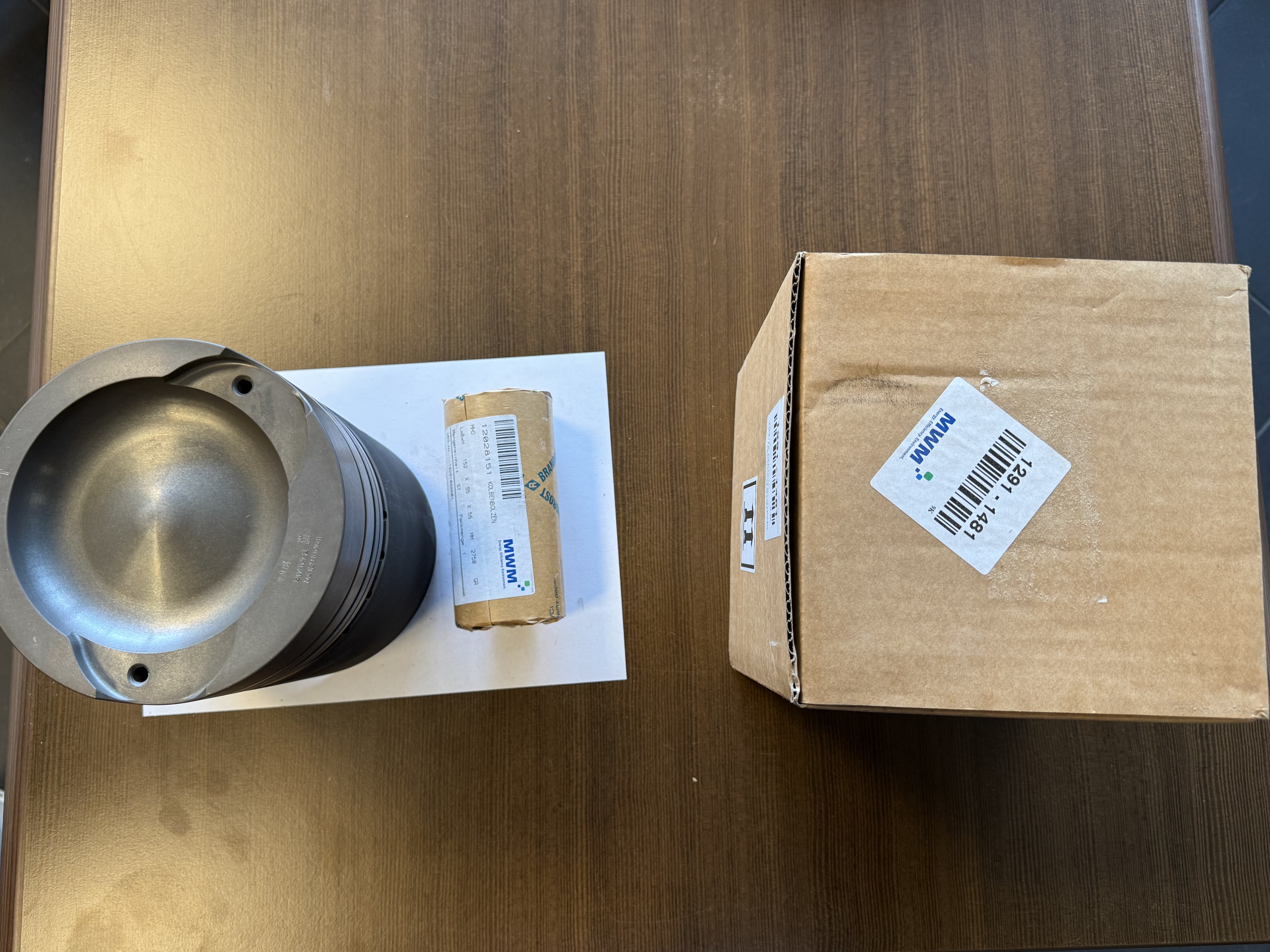 Used PISTON + PIN MWM TBD 601-6S - P/N 12911481 / 12028151