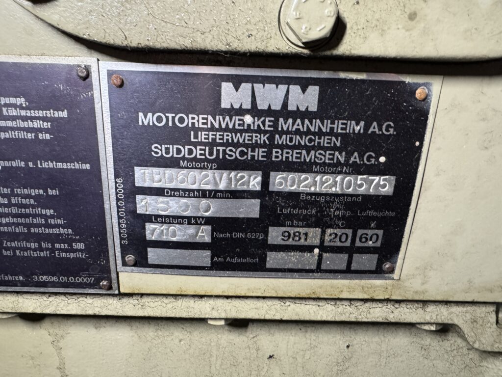 Used MWM TBD 602-V12K