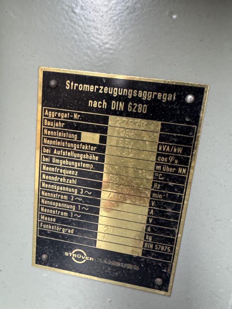 Used MWM TBD 234-V6 / AEG GEN.SET 165 KVA