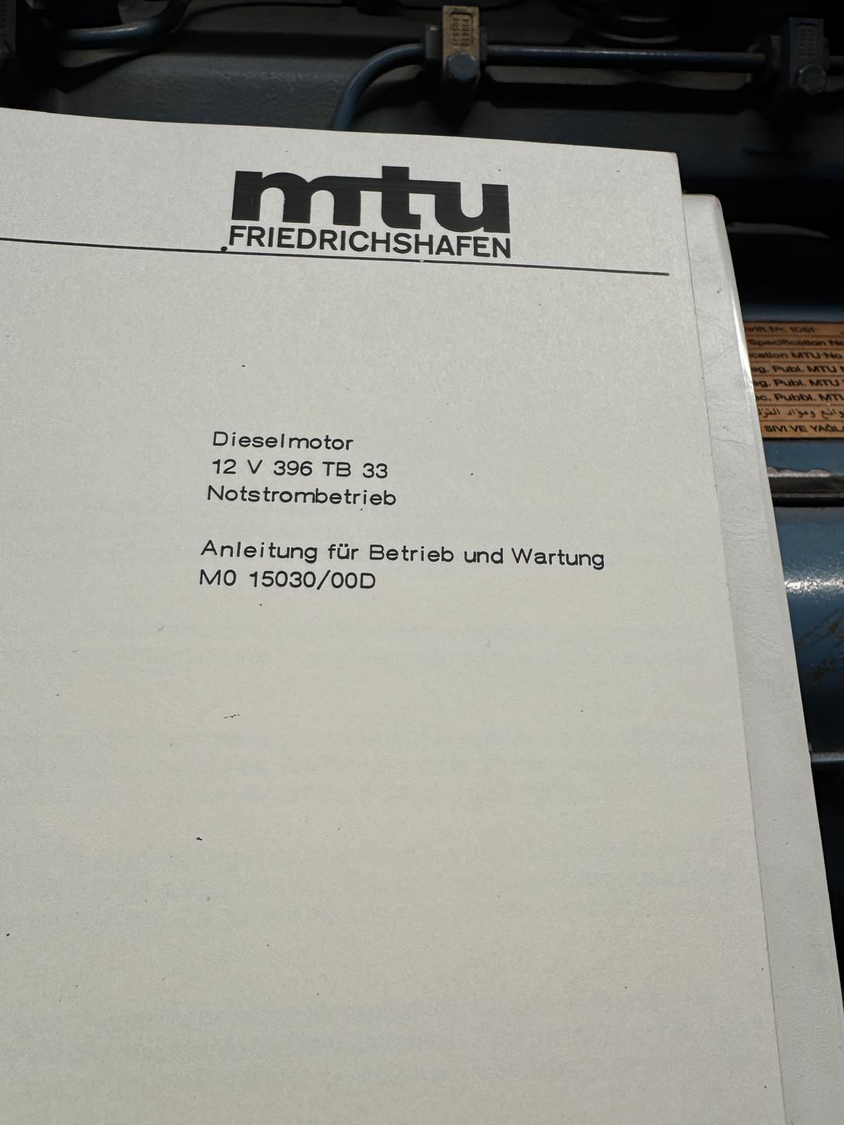 Used MTU 12V396 TB33
