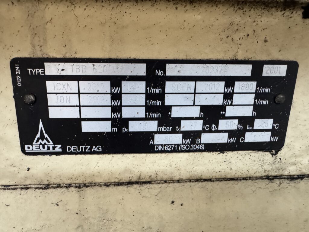 Used DEUTZ TBD 620-V16