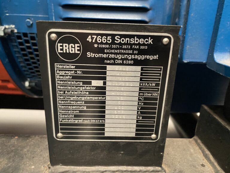 Used 1996 SCANIA DSC14 57 / AEM DIESEL GEN.SET 400 KVA