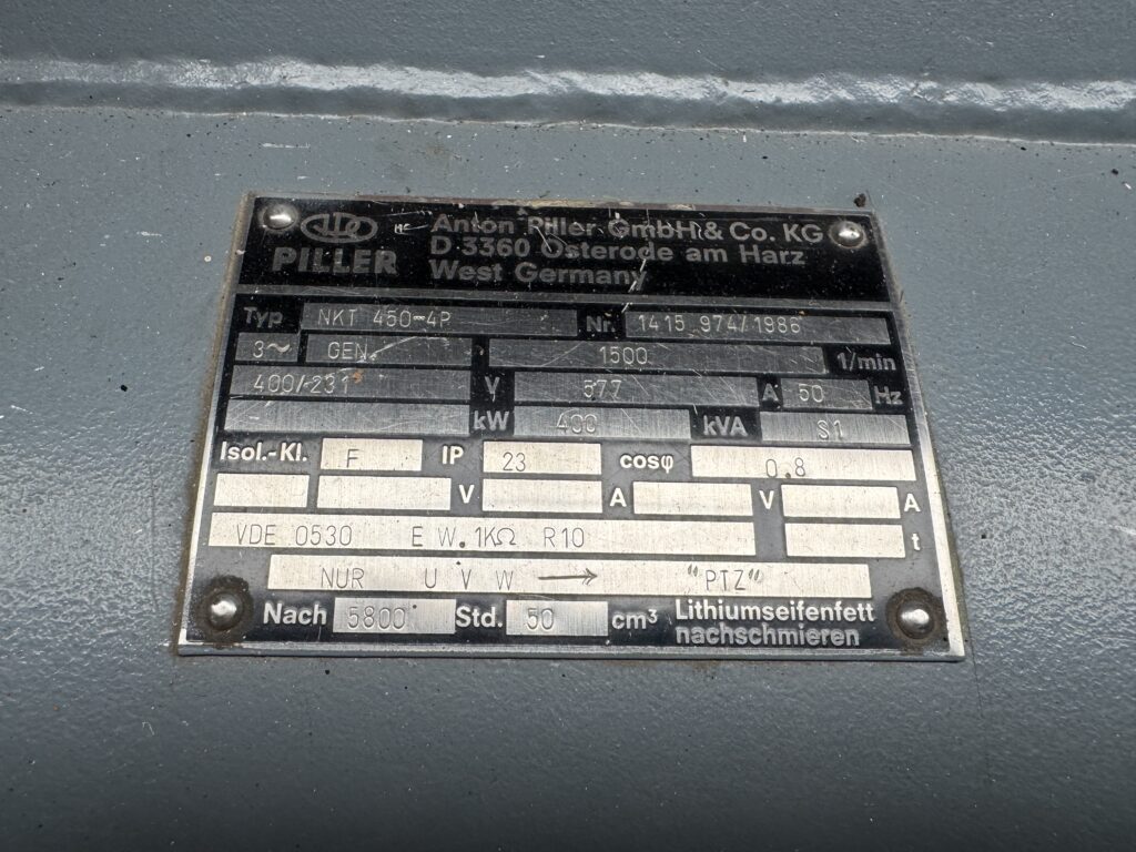 Used MAN D2842LE / PILLER DIESEL GEN.SET 400 KVA