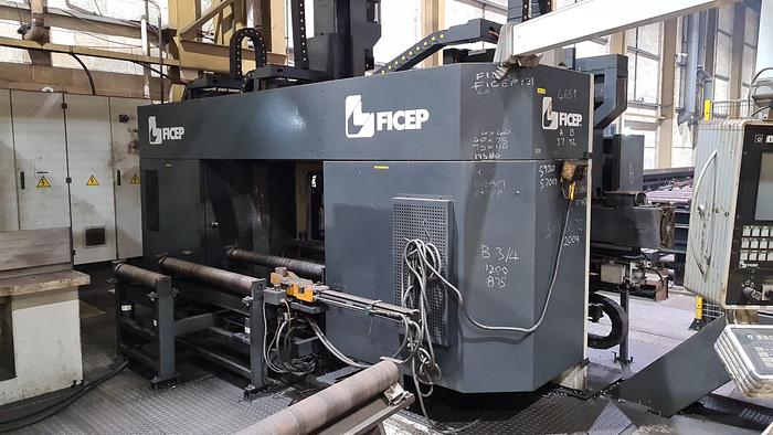 Used 2009 Ficep Heavy Duty Steel Beam Saw & Drill Line