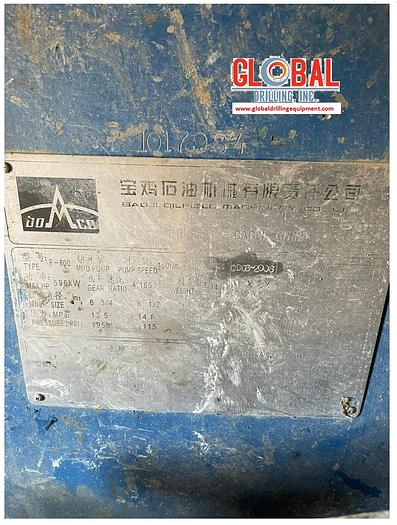 Used BOMCO F-800 Triplex Mud Pump