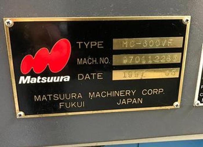 Used 1997 MATSUURA MC600VF