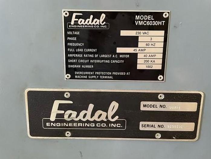 Used 1991 FADAL VMC 6030HT CNC Vertical Machining Center