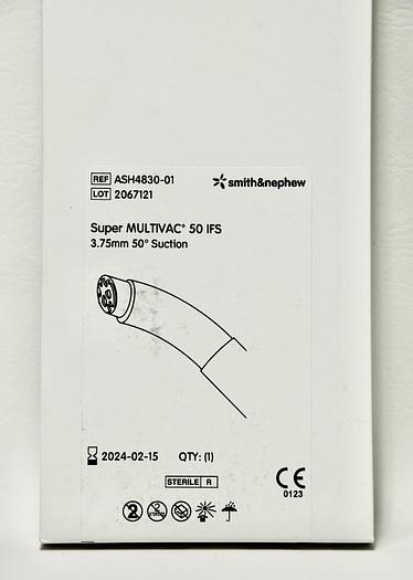 Smith & Nephew Super Multivac 50 IFS 3.75mm 50 Degree Suction ASH4830-1, NEW, EXP 2024