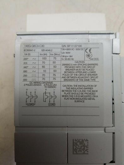 Used Allen Bradley 140G-G6C3-C30, 194R-N