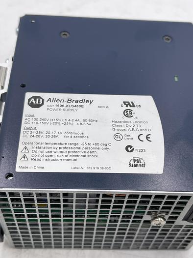 Used Allen-Bradley 1606-XLS480E Ser A