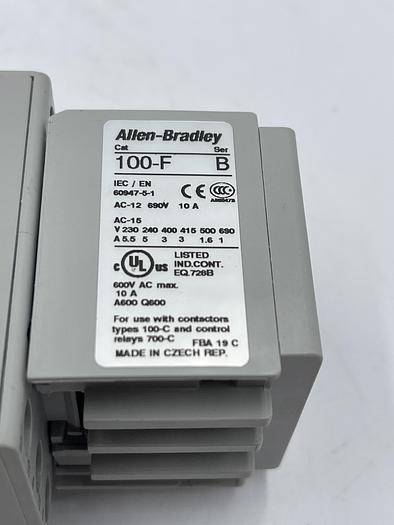 Used Allen-Bradley 100-C30EJ10, 100-C30E*00 Ser C, 100-F Ser B 
