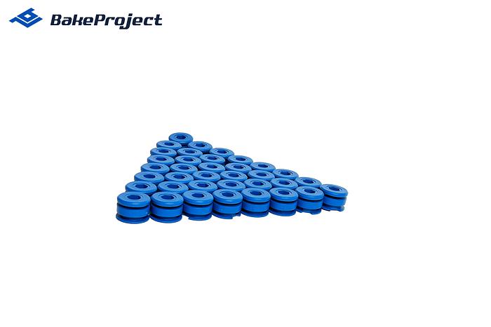 Retainer Double HighL-Easy Fit(Hex) Metal detectable Blue 9 mm