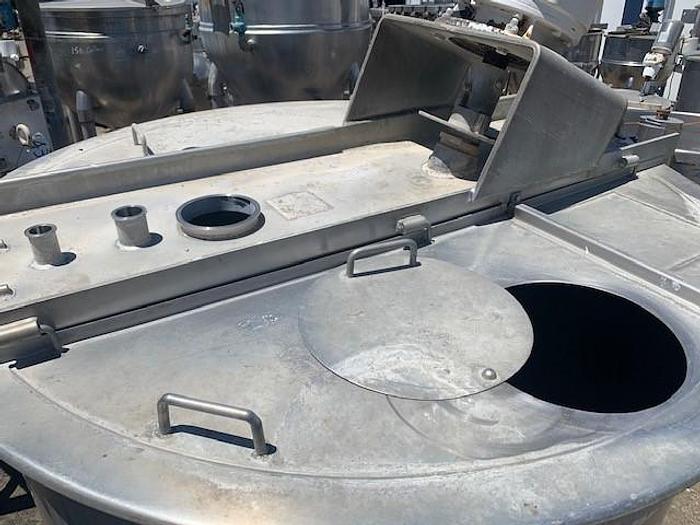 Used 500 Gallon Lee Stainless Steel Mixing Kettle Model 500 A7S