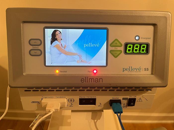 Used Ellman Pelleve S5 IEC RF Wrinkle Reduction System w/ accesories