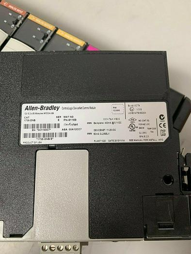 Used Allen-Bradley 1756-L73S, 1756-En2T & 1756-PB72 on 1756-A17 ControlLogix Chassis
