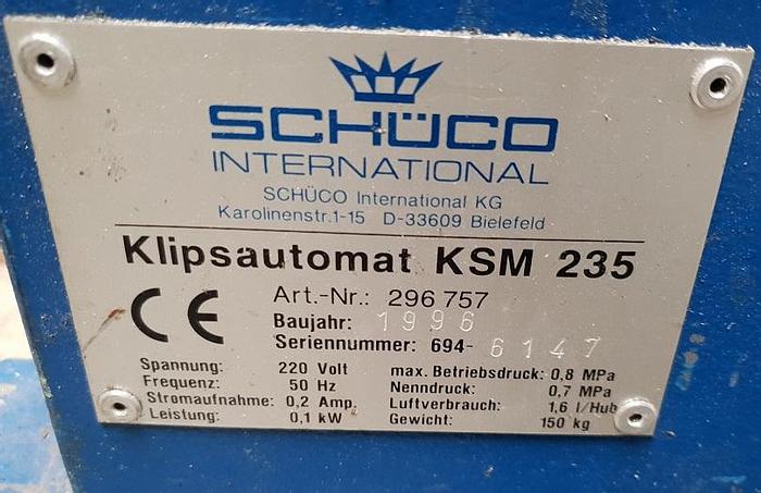 Gebraucht Klipsautomat Schüco KSM 235