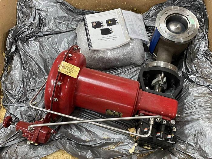 Used LESLIE CONTROLS INC. PNEUMATIC VALVE AND VALVE POSITIONER