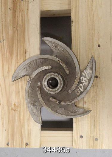 Used Goulds 3196 Impeller, 1x2x8, 5-Vane, 8" Diameter, Pattern 53807 #34485