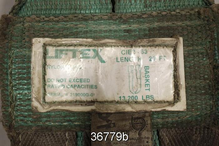 Used Liftex CIE2-63 Basket Sling, 20' Length, 13200 Lb Capacity #36779