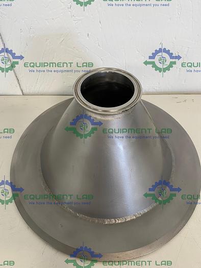 Used Stainless Steel Sanitary Reducer 12" OD to 2 1/2" Sanitary Fitting 5 1/2" Height