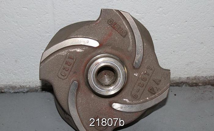 Used Goulds 3196 Impeller, 6.5", 5-Vane, Casting No.: 57270 (For 3x4x8 Pump) #21807