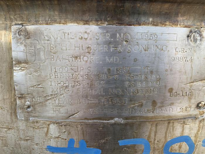 Used B.H Hubbert / All Fab 200 Gallon Stainless Steel Mix Kettle