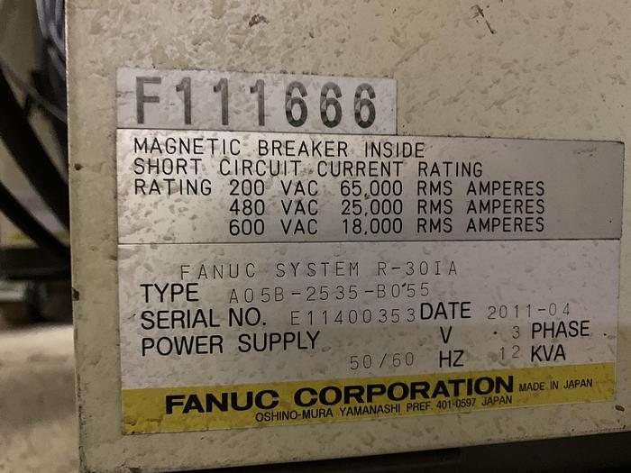 Used FANUC R2000iB/165F 6 AXIS CNC ROBOT WITH R30iA CONTROLLER 165KG X 2655mm REACH