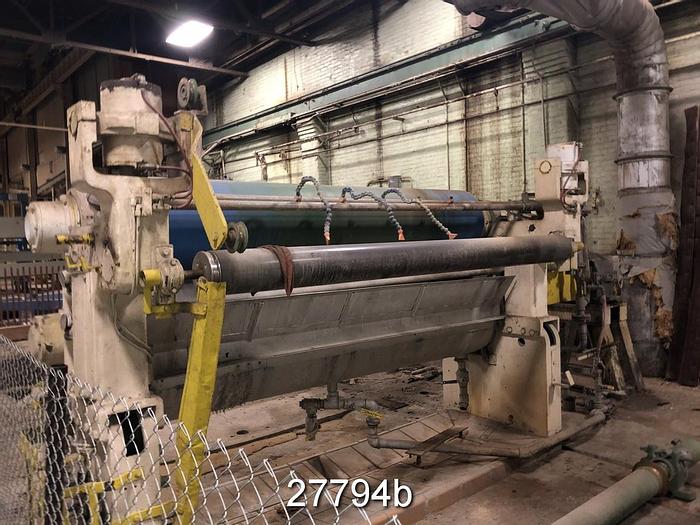 Used Manchester Vertical Size Press, 98" Face Rolls. #27794