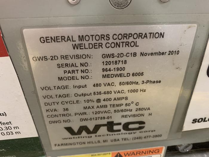 Used FANUC R2000iB/210F 210KG X 2655MM REACH 6 AXIS CNC ROBOT W/R30iA CONTROLS WITH ARO SERVO GUN