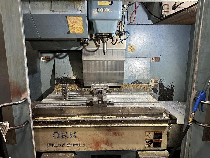Used 41.3"X, 22.04"Y, 22.04"Z, OKK, MCV-560, CNC VERTICAL MACHINING CENTER