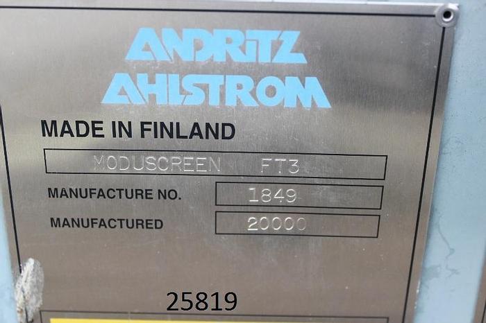 Used Andritz FT3 MODUSCREEN Andritz Ahlstrom Ft3 Moduscreen, With 0.010" Slotted Screen Basket #25819