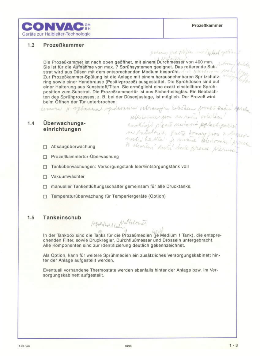 Used Convac CPP 70 Developer