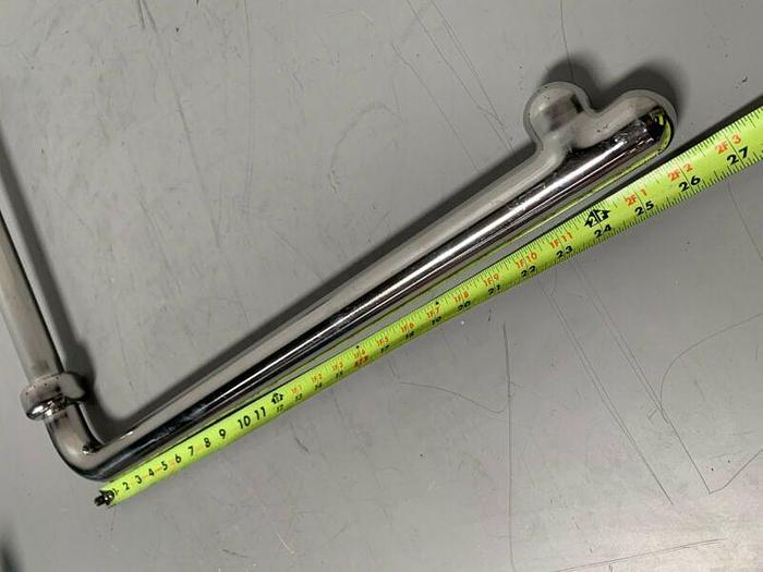 Used Stainless Steel 22" L x 26.5" W x 1.5" D Spray Balls w/ 1 1/2" Sanitary Fitting