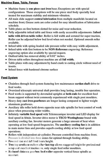 Used 2017 Kentwood M612S 12" Moulder