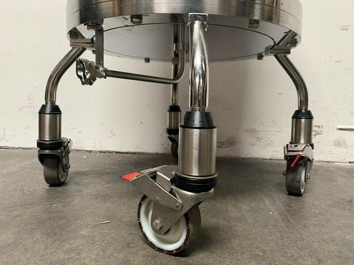 Used Pharmacia Biotech BPG 450/500 Glass Chromatography Column on Casters